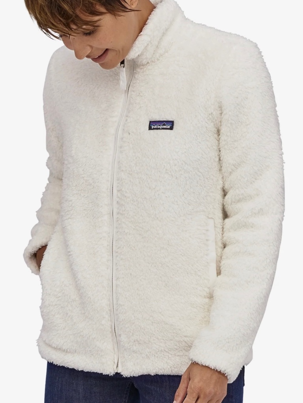 Patagonia Los Gatos High-Pile Fleece Jacket XL in Birch White